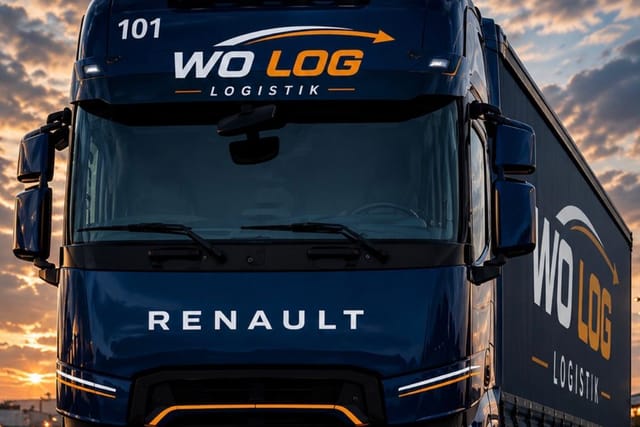 Renault T High Sattelzug der WO LOG Logistik im Abendlicht